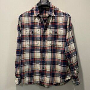 Uniqlo flannel Shirt Plaid Button-Down Shirt Size Medium